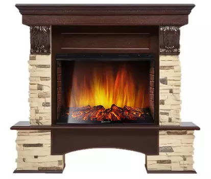 Электрокамин с широким очагом 2D Electrolux