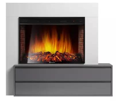 Электрокамин с широким очагом 2D Electrolux