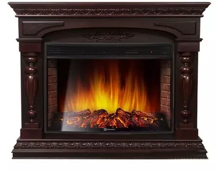 Электрокамин с широким очагом 2D Electrolux