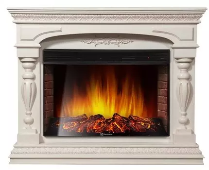 Электрокамин с широким очагом 2D Electrolux