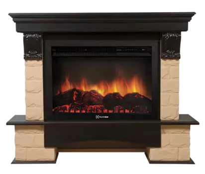 Электрокамин с широким очагом 2D Electrolux