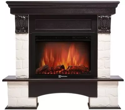 Электрокамин с широким очагом 2D Electrolux
