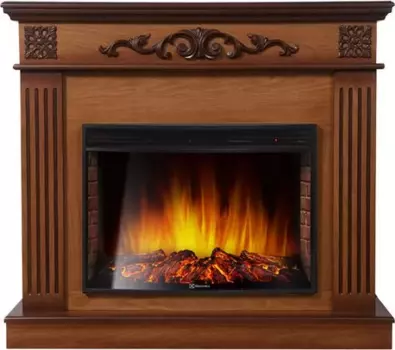 Электрокамин с широким очагом 2D Electrolux