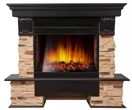 Электрокамин с широким очагом 2D Electrolux