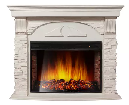Электрокамин с широким очагом 2D Electrolux