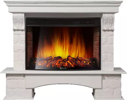 Электрокамин с широким очагом 2D Electrolux