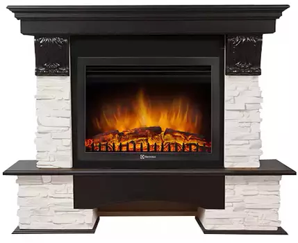 Электрокамин с широким очагом 2D Electrolux