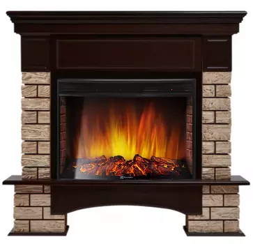 Электрокамин с широким очагом 2D Electrolux