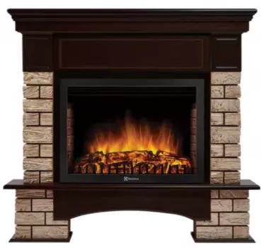 Электрокамин с широким очагом 2D Electrolux