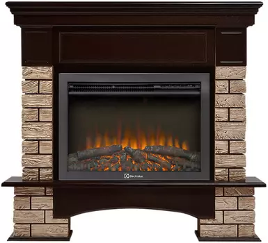 Электрокамин с широким очагом 2D Electrolux