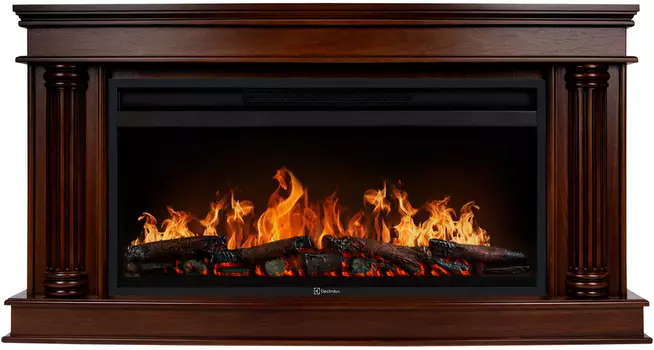 Электрокамин с широким очагом 2D Electrolux