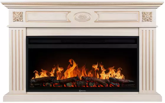 Электрокамин с широким очагом 2D Electrolux