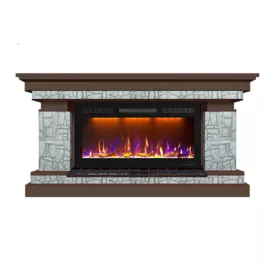 Электрокамин с широким очагом 2D Glenrich