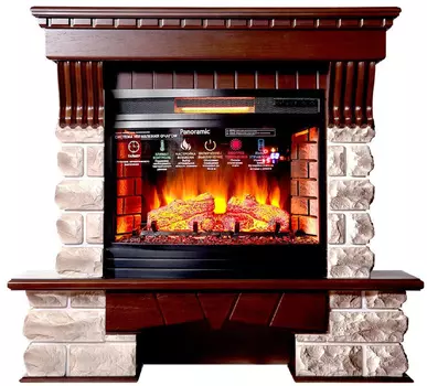 Электрокамин с широким очагом 2D InterFlame