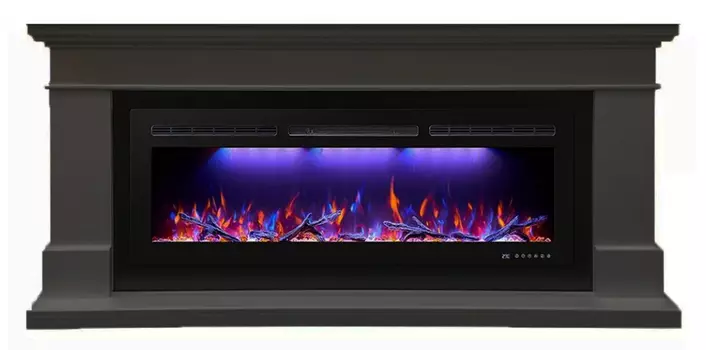 Электрокамин с широким очагом 2D InterFlame
