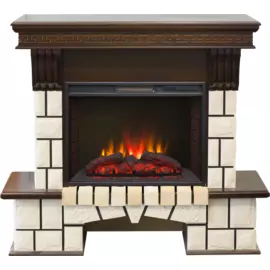 Электрокамин с широким очагом 2D Real-Flame