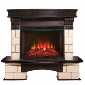 Электрокамин с широким очагом 2D Real-Flame