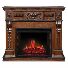 Электрокамин с широким очагом 2D Real-Flame