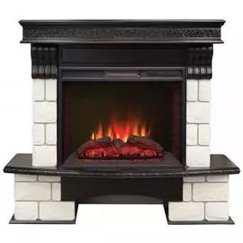 Электрокамин с широким очагом 2D Real-Flame