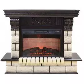 Электрокамин с широким очагом 2D Real-Flame