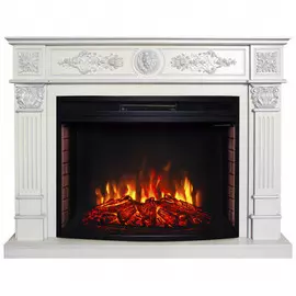 Электрокамин с широким очагом 2D Real-Flame