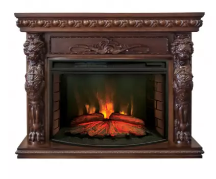 Электрокамин с широким очагом 2D Real-Flame