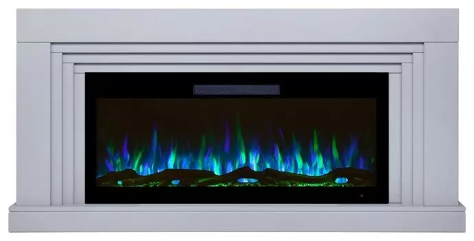 Электрокамин с широким очагом 2D Real-Flame