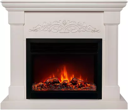 Электрокамин с широким очагом 2D Real-Flame