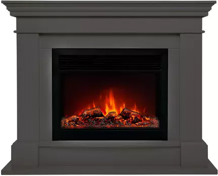 Электрокамин с широким очагом 2D Real-Flame