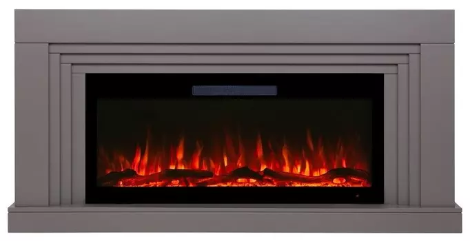 Электрокамин с широким очагом 2D Real-Flame