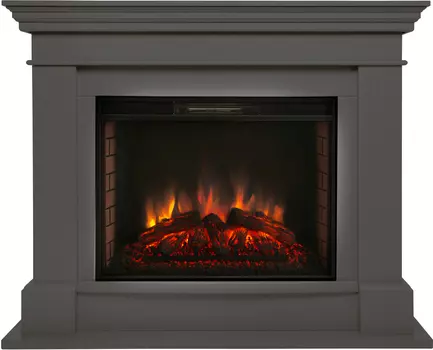 Электрокамин с широким очагом 2D Real-Flame