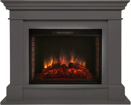 Электрокамин с широким очагом 2D Real-Flame