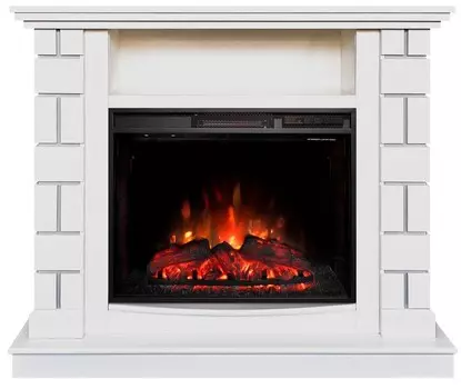 Электрокамин с широким очагом 2D Real-Flame