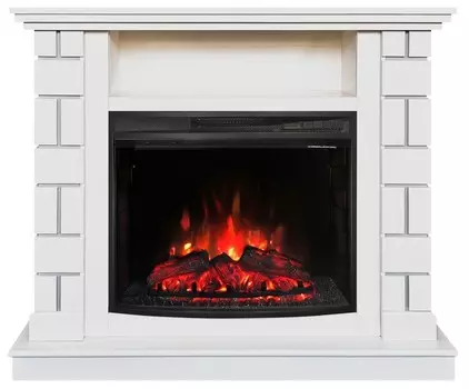 Электрокамин с широким очагом 2D Real-Flame