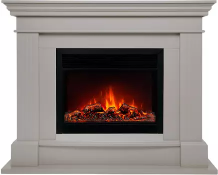 Электрокамин с широким очагом 2D Real-Flame