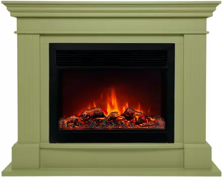 Электрокамин с широким очагом 2D Real-Flame