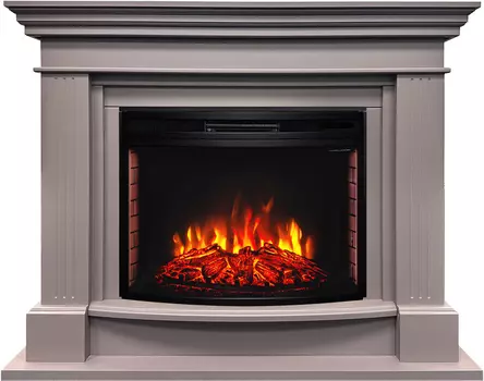 Электрокамин с широким очагом 2D Real-Flame