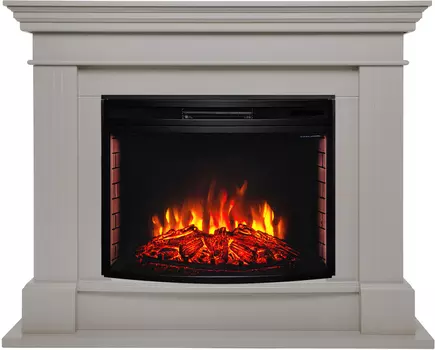 Электрокамин с широким очагом 2D Real-Flame