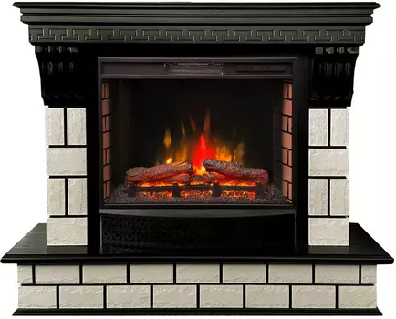 Электрокамин с широким очагом 2D Real-Flame