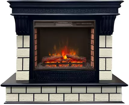 Электрокамин с широким очагом 2D Real-Flame