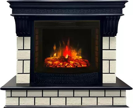 Электрокамин с широким очагом 2D Real-Flame