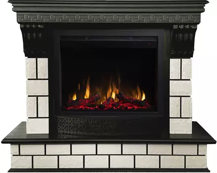 Электрокамин с широким очагом 2D Real-Flame