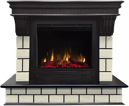 Электрокамин с широким очагом 2D Real-Flame