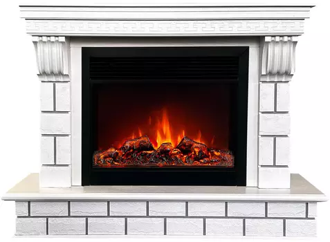 Электрокамин с широким очагом 2D Real-Flame