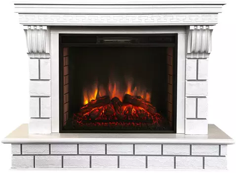 Электрокамин с широким очагом 2D Real-Flame