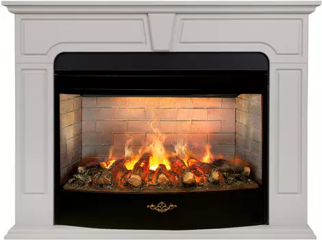 Электрокамин с широким очагом 2D Real-Flame