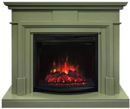 Электрокамин с широким очагом 2D Real-Flame