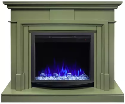 Электрокамин с широким очагом 2D Real-Flame