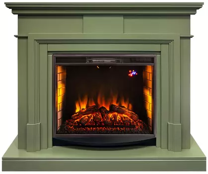 Электрокамин с широким очагом 2D Real-Flame