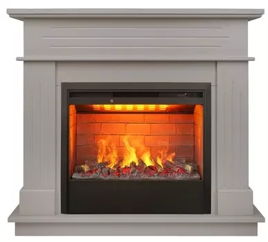 Электрокамин с широким очагом 2D Real-Flame